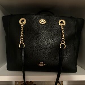 Coach turnlock chain tote
